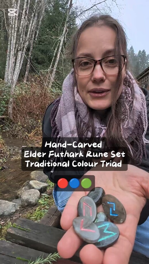 Elder Futhark Runes in Traditional Norse Colours - Ash Tree Books and Runes