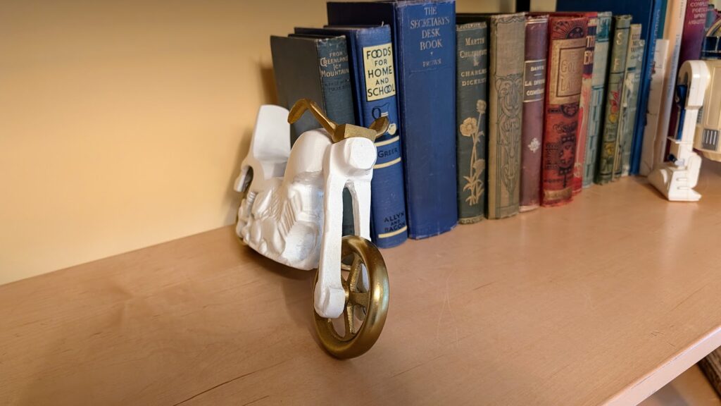 Unique Cast Iron Bookend - Motorcycle
