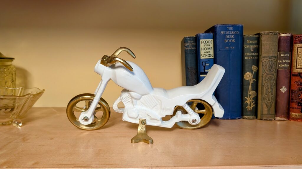 Unique Cast-Iron Motorcycle Bookend - Ash Tree Books