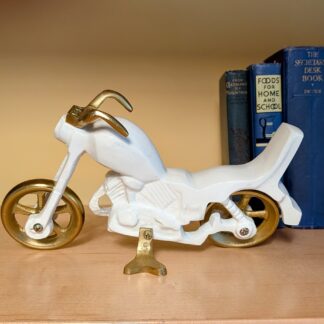 Unique Cast-Iron Motorcycle Bookend - Ash Tree Books