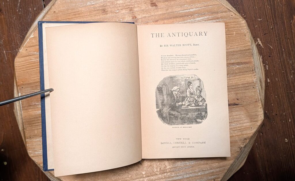 c.1880s — Sir Walter Scott - The Antiquary - Oxford Edition