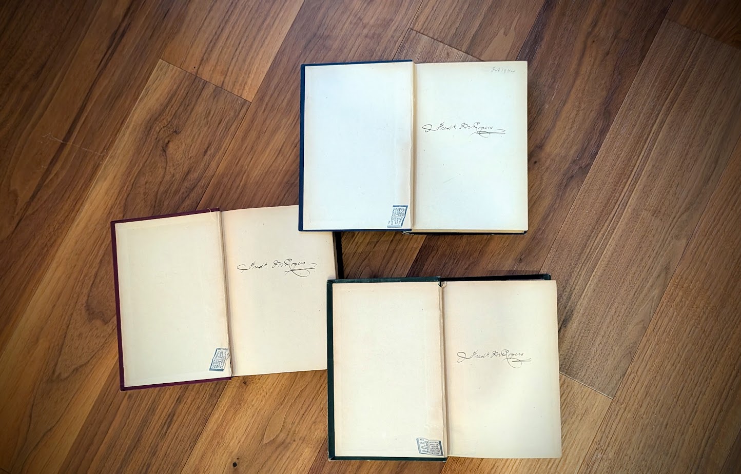 front pastedown and endpaper - c.1880s — Sir Walter Scott The Abbot · Redgauntlet · The Antiquary