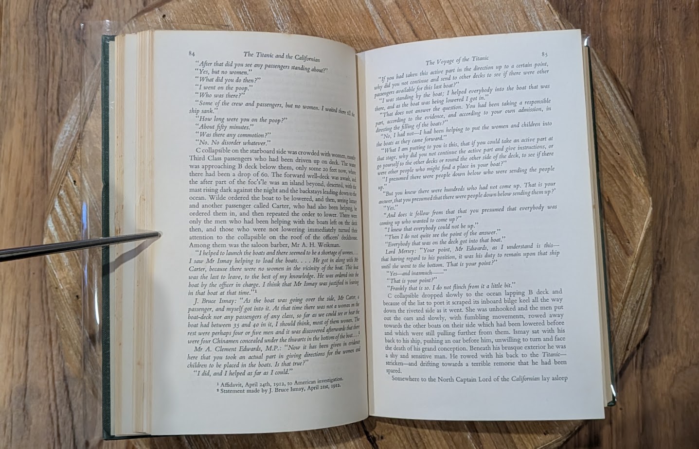 pages inside - 1965 — The Titanic and the Californian by Peter Padfield — Second Impression