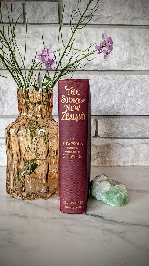 1904 The Story of New Zealand by F. Parsons - First Edition - Spine View