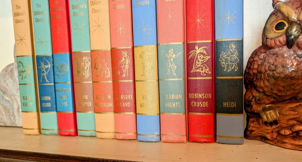 1961 Children's Classics - 10-Volume Set - view of titles on spine up close