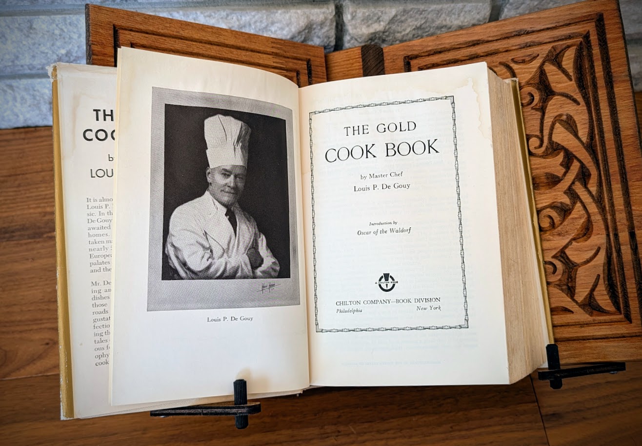 1970 The Gold Cook Book by Master Chef Louis P. De Gouy - Title Page
