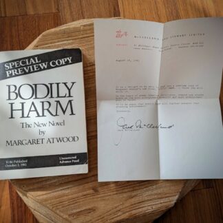 Bodily Harm by Margaret Atwood - 1981 Uncorrected Advance Proof with Publisher's Letter