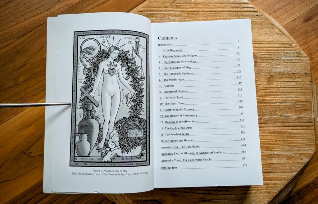 Contents page - The Tarot, Magic, Alchemy, Hermeticism & Neoplatonism – Signed by Robert M. Place - 3rd Edition
