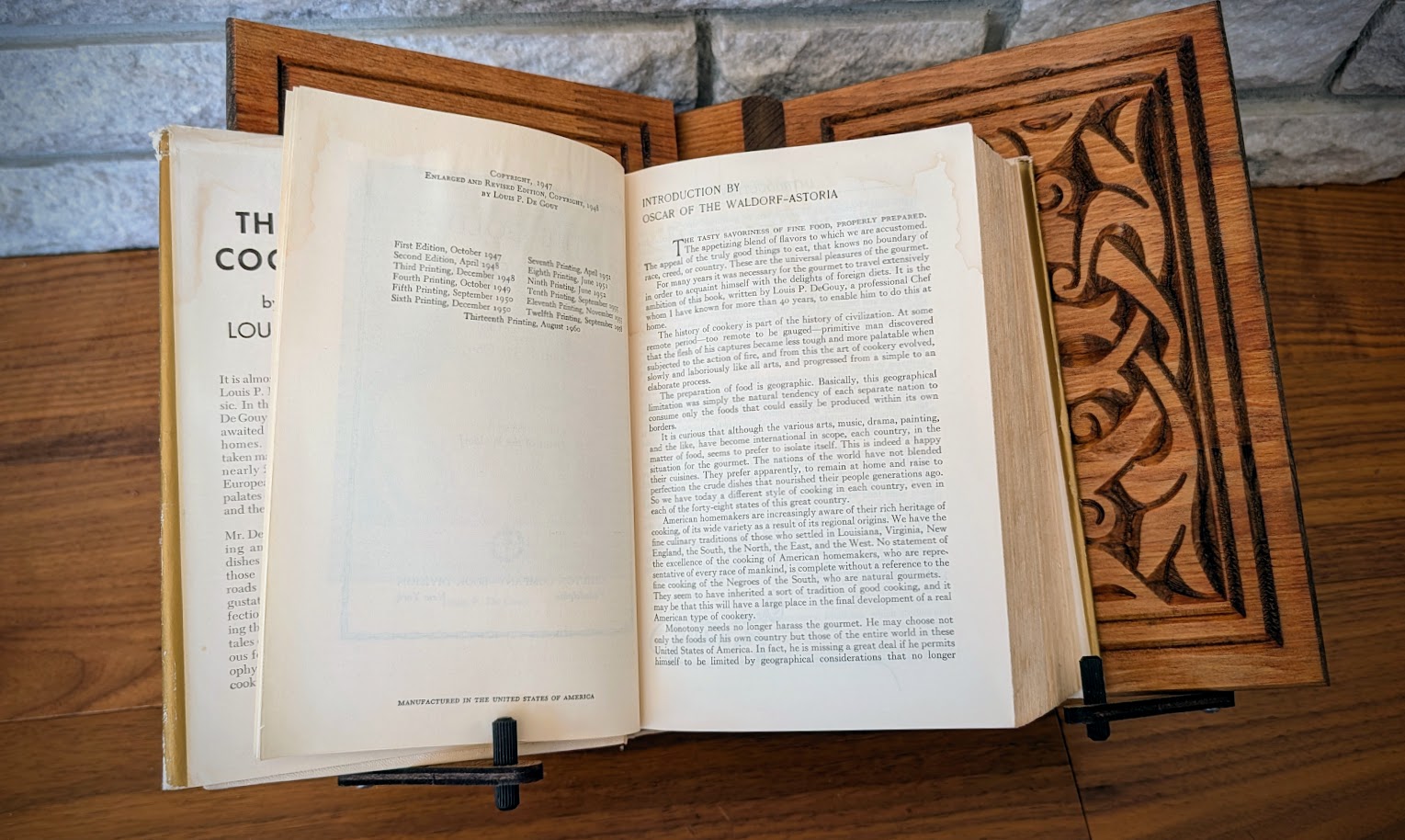 copyright and introduction pages - 1970 The Gold Cook Book by Master Chef Louis P. De Gouy