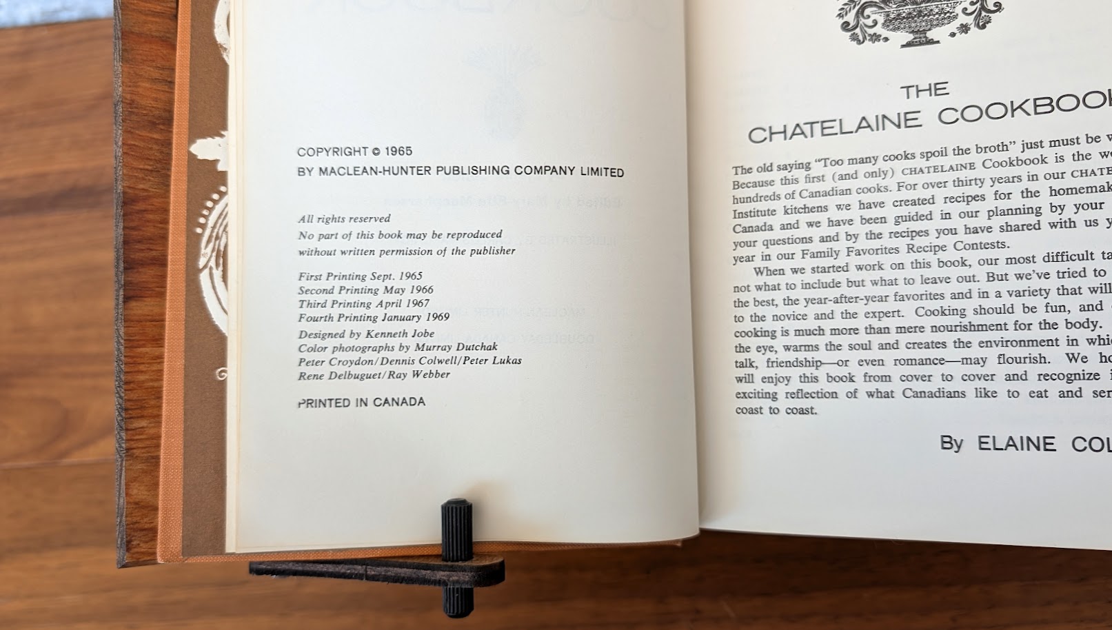 copyright up close - 1969 Chatelaine Cookbook - The Definitive Canadian Cookbook