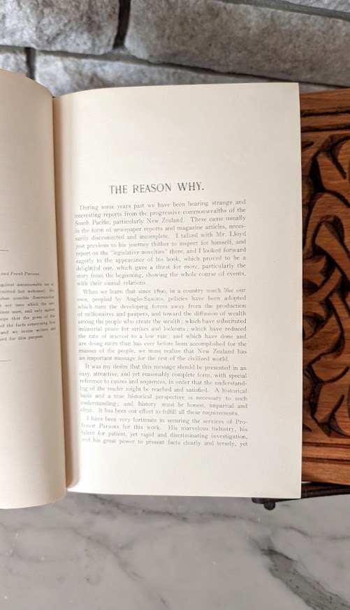 page inside - 1904 The Story of New Zealand by F. Parsons - First Edition