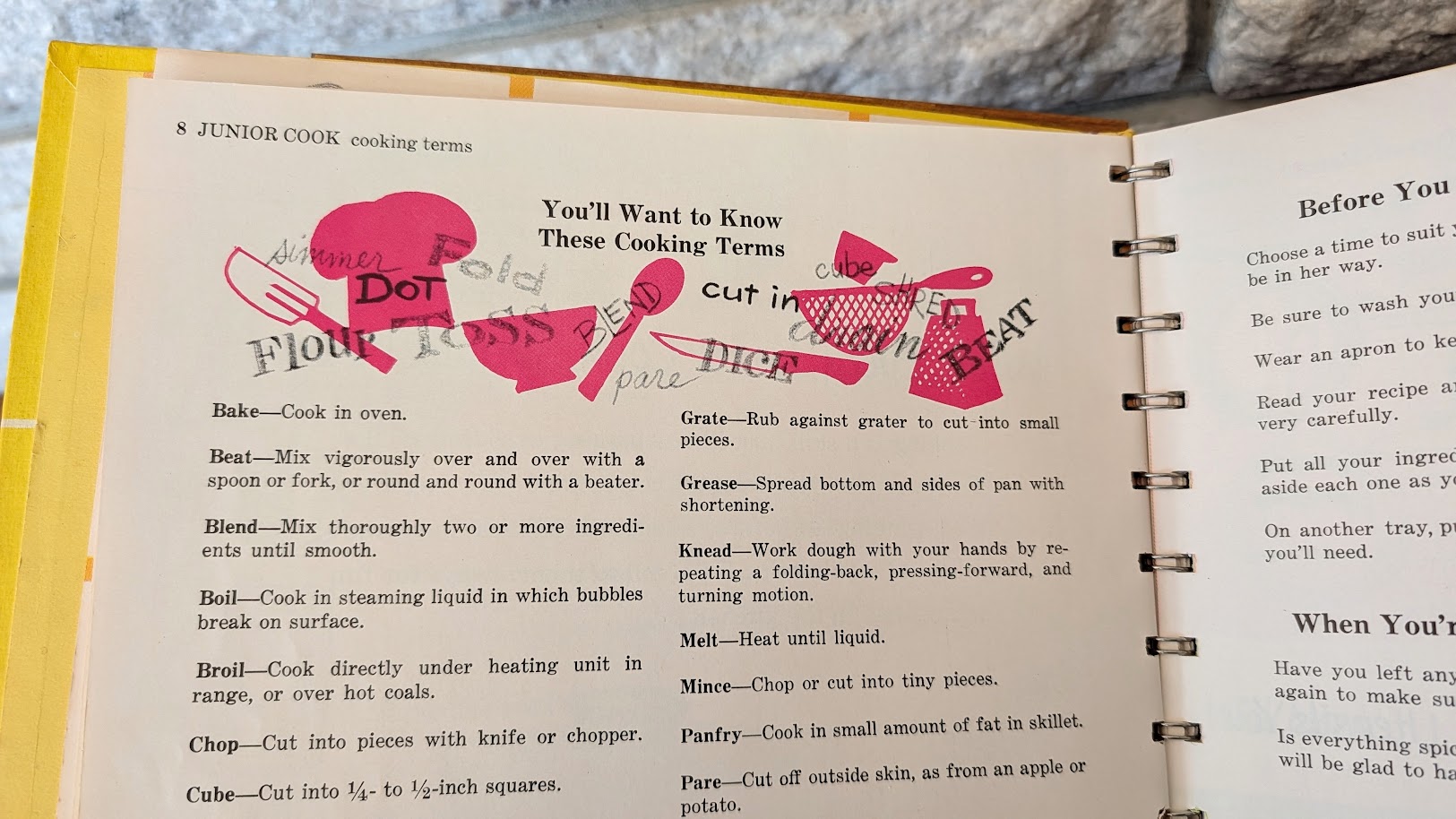 page up close - 1972 Betty Crocker's New Boys and Girls Cookbook - Illustrated by Gloria Kamen