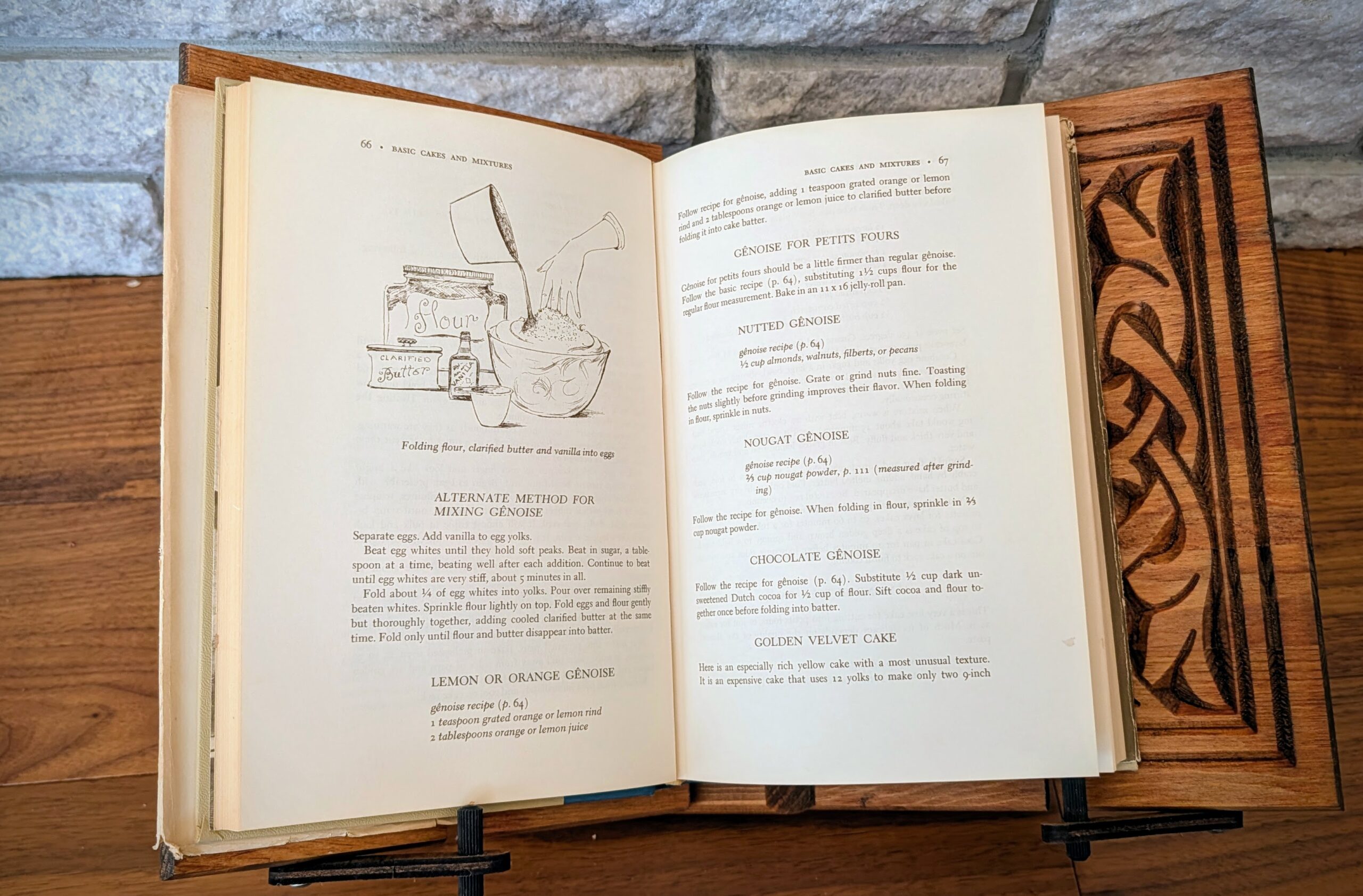 pages inside - 1961 The Art of Fine Baking by Paula Peck - Drawings by Grambs Miller