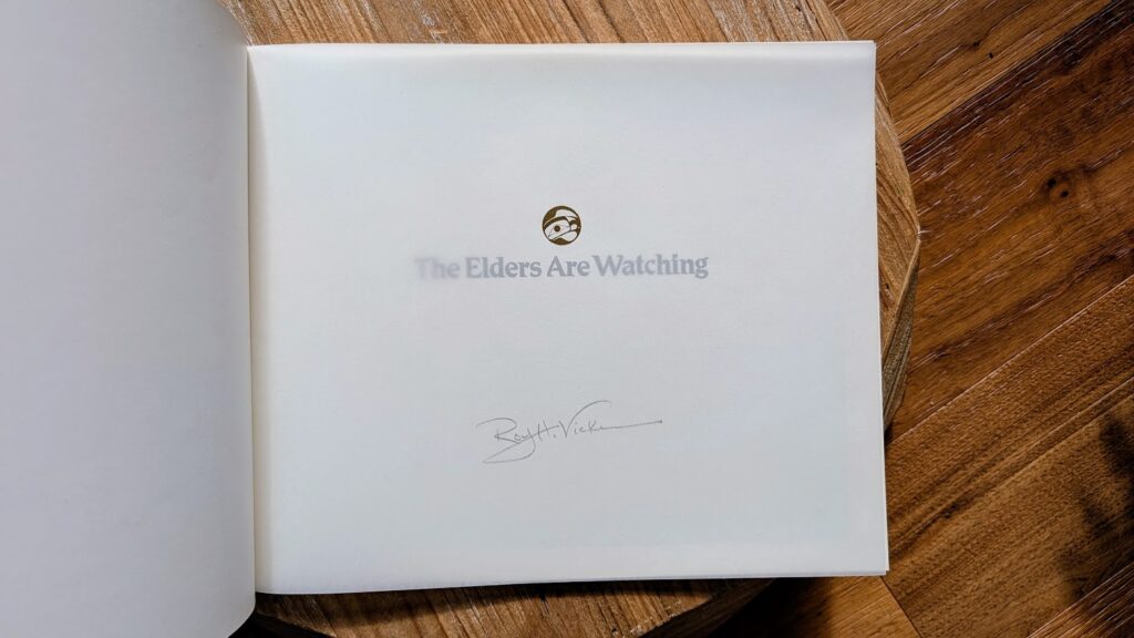 signed by illustrator - 1900 copy of The Elders Are Watching - Signed by Roy Henry Vickers