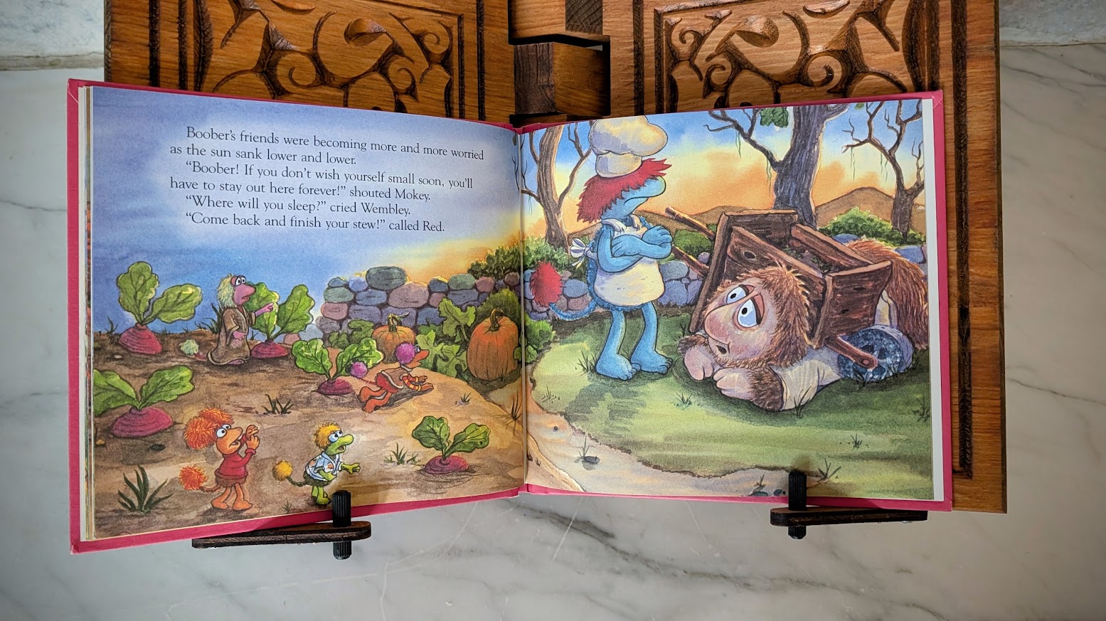 Boober Fraggle's Giant Wish - Jocelyn Stevenson - 1984 Fraggle Rock Hardcover - pages inside