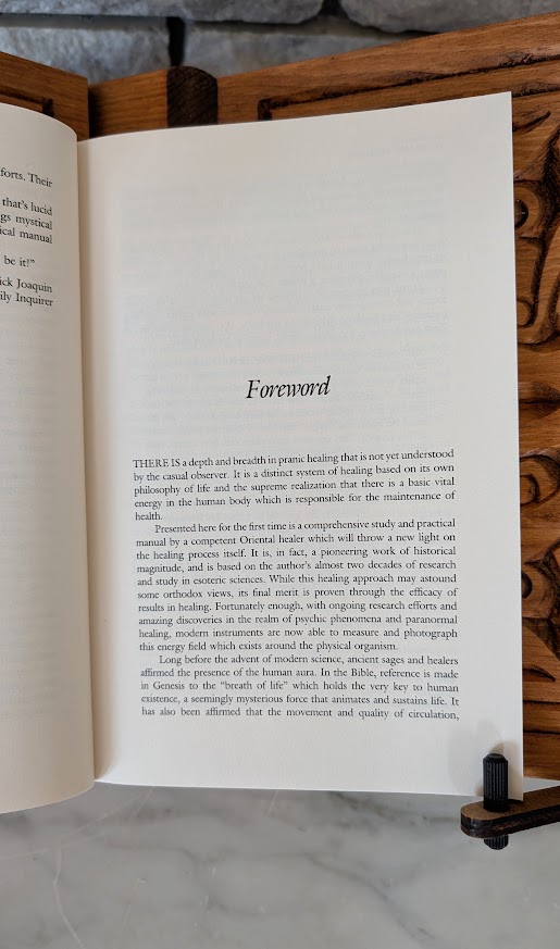 Foreword - Pranic Healing by Choa Kok Sui - Published in 1990 by Samuel Weiser Inc
