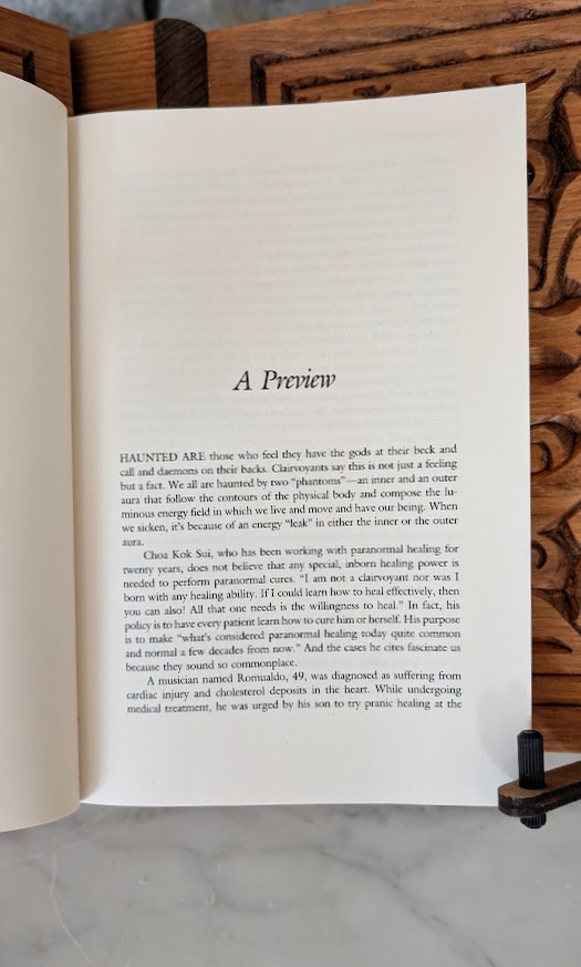 Preview Page - Pranic Healing by Choa Kok Sui - Published in 1990 by Samuel Weiser Inc