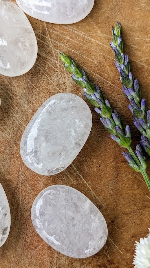 Reverse side up close - Hand carved Elder Futhark Rune set on 945 Ct of Natural White Quartz
