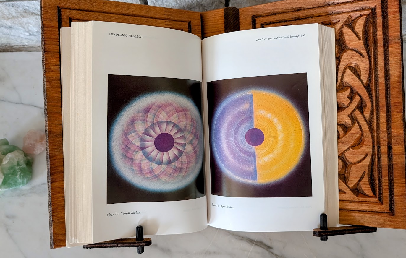 Throat and Anja chakras - color plate inside - Pranic Healing by Choa Kok Sui - Published in 1990 by Samuel Weiser Inc