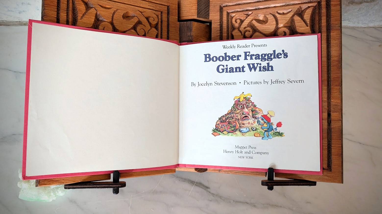 Title page - Boober Fraggle's Giant Wish - Jocelyn Stevenson - 1984 Fraggle Rock Hardcover