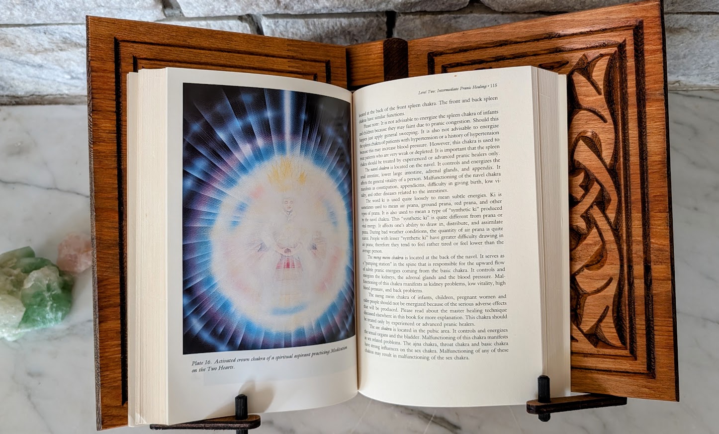 activated Crown chakra - color plate inside - Pranic Healing by Choa Kok Sui - Published in 1990 by Samuel Weiser Inc