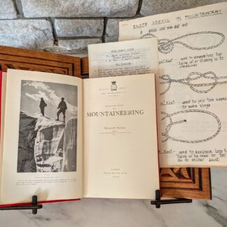 title page of a 1954 copy of Introduction to Mountaineering by Showell Styles with Mountaineering Ephemera