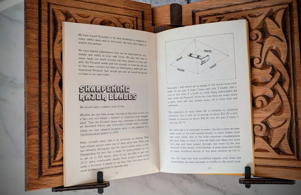 Sharpening Razor Blades - Basic Pyramid Experimental Guide Book – Vintage Booklet by Bill Kerrell & Kathy Goggin