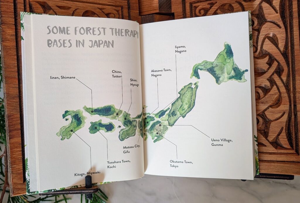 forest therapy bases in Japan - 2018 copy of Forest Bathing by Dr. Qing Li - third printing