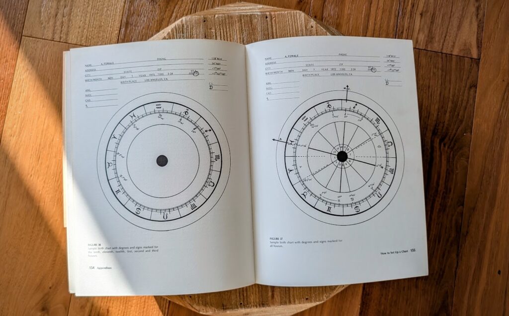 pages inside - 1978 Chart Your Own Horoscope - For Beginner and Professional by Ursula Lewis