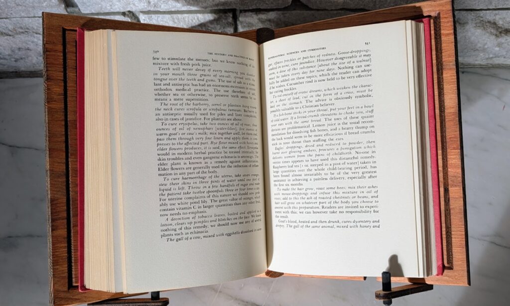 pages inside a 1969 copy of The History and Practice of Magic by Paul Christian • Two Volumes in One - Citadel Press