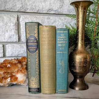 antiquarian gardening books 1914 1947 lot of three green bindings
